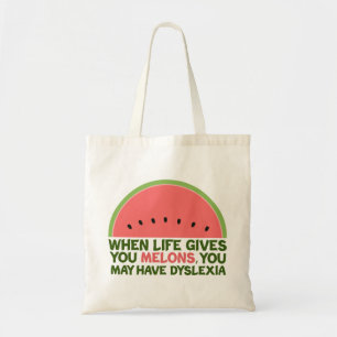 Bolsa Tote Engraçada Dislexia Citação Disléxica Humor Mel