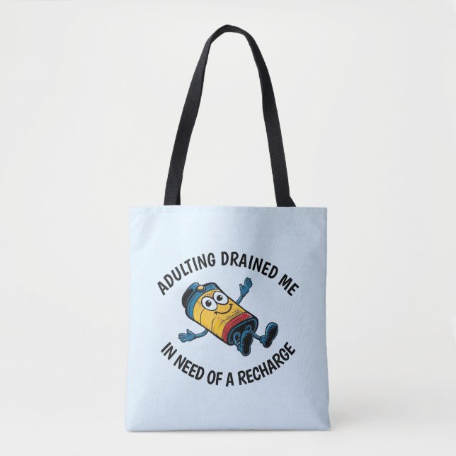 Bolsa Tote Engraçada Luta Adulta (Frente)