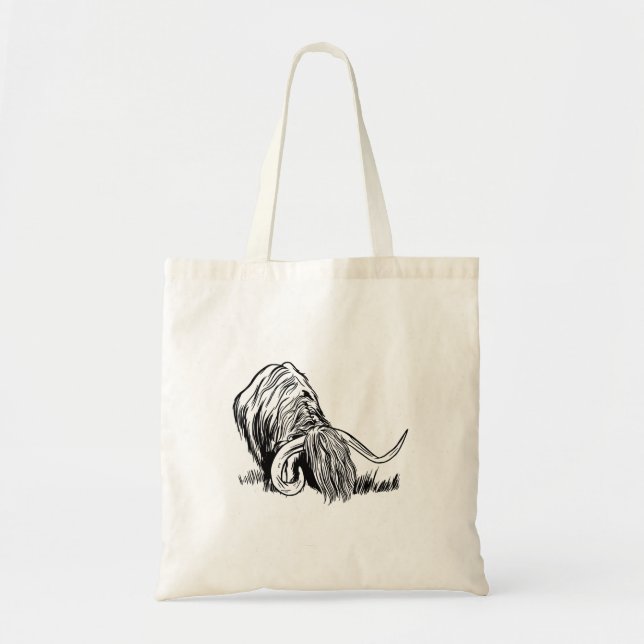 Bolsa Tote Engraçada Vaca das Terras Altas Escocesas (Frente)