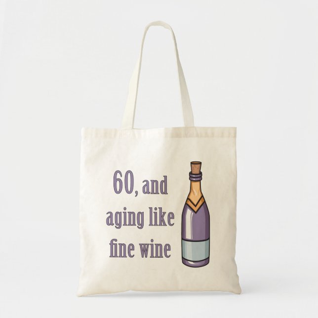 Bolsa Tote Engraçado 60º aniversário com ideias (Frente)