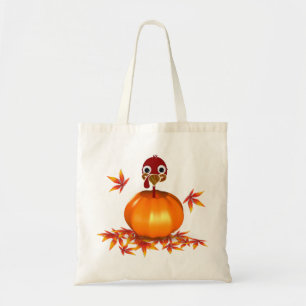Bolsa Tote Engraçado Ação de Graças à Turquia em Pumpkin - Bo