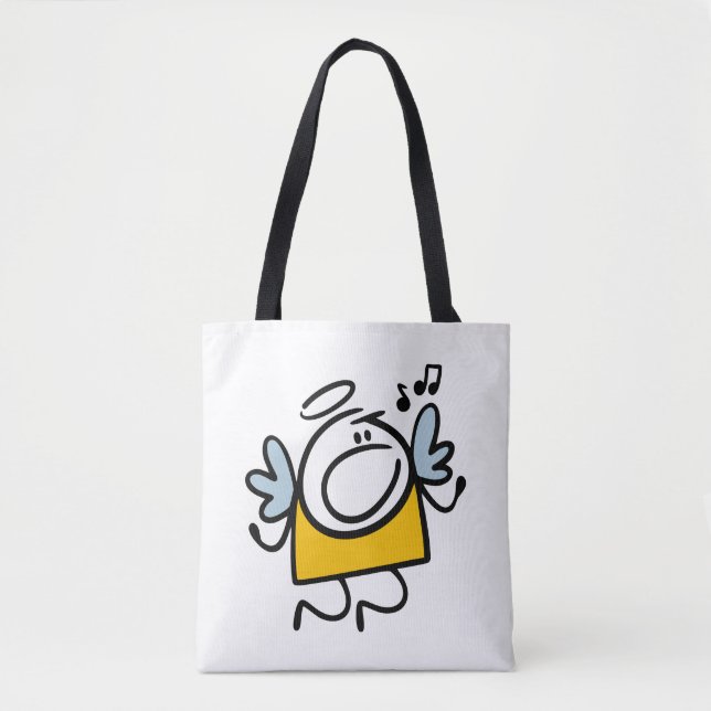 Bolsa Tote Engraçado anjo cantor (Frente)
