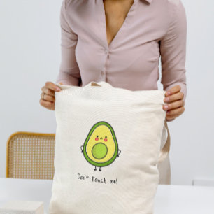 Bolsa Tote Engraçado, Avocado, "Não me toque!"