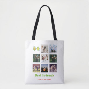 Bolsa Tote Engraçado BFF PHOTO COLLAGE Dif Personalizado AVOC