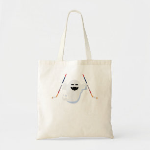 Bolsa Tote Engraçado Boo Jogando Hóquei no Gelo Clássico T S