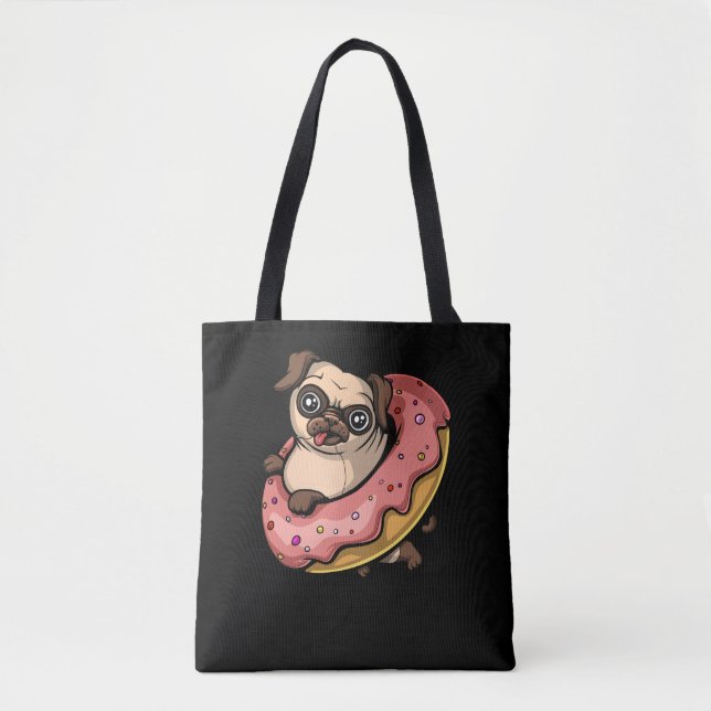 Bolsa Tote Engraçado Cachorro Rosquinha Pet (Frente)