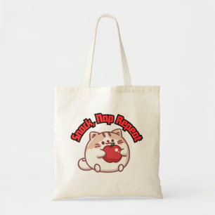 Bolsa Tote Engraçado Chubby Kawaii Anim Cat com sacola de Tot