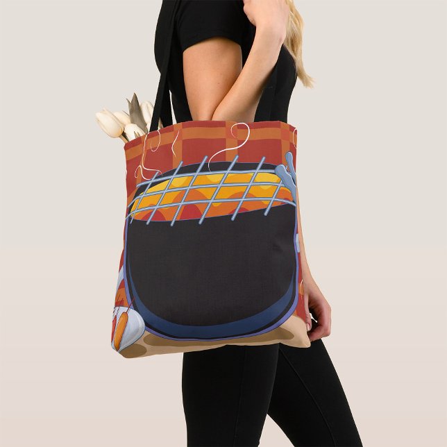 Bolsa Tote Engraçado CHURRASCO de desenho animado com canções (Criador carregado)