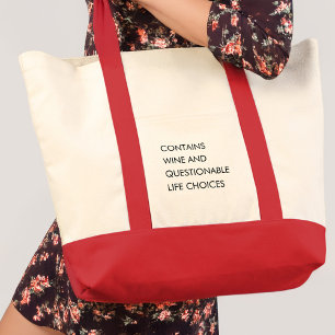 Bolsa Tote Engraçado Citação Moderna Minimalista e Bonita