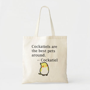 Bolsa Tote Engraçado Cockatiel cita Pet Bird Lover Gift Cute