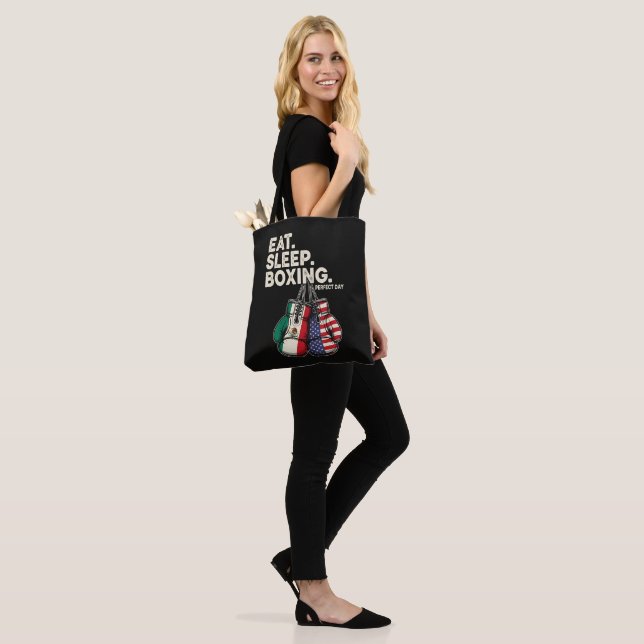 Bolsa Tote Engraçado Comer Dormir Repetir Boxe (No(a) Modelo)