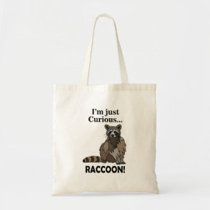 Bolsa Tote Engraçado Curioso Raccoon