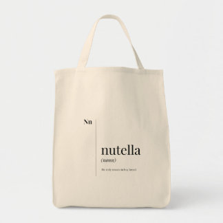 Bolsa Tote Engraçado Definição de Nutella