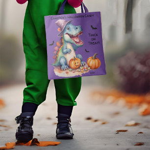 Bolsa Tote Engraçado Dinossaur Halloween Candy