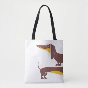 Bolsa Tote Engraçado e fofo dachshund para os pais de cães lo