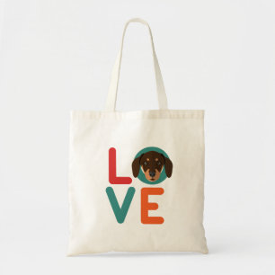Bolsa Tote Engraçado Eu Amo Dachshund Eu Corto O Meu Cachorro