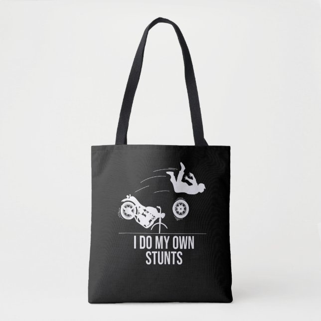 Bolsa Tote Engraçado, Eu Faço Minhas Próprias acrobacias Lega (Frente)