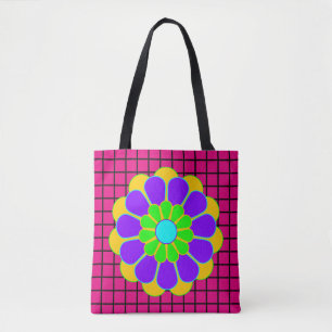 Bolsa Tote Engraçado Flower Power Bloom II + seu traseiro. &