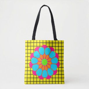 Bolsa Tote Engraçado Flower Power Bloom III + seu traseiro. &