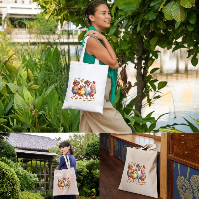 Bolsa Tote Engraçado Galinha por seu amante de frango (Criador carregado)