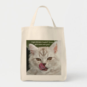 Bolsa Tote Engraçado, Gatinho Bonito A Lamber As Coisas.