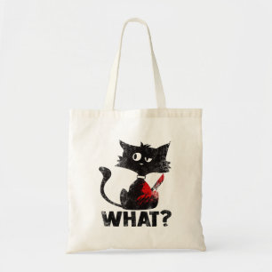 Bolsa Tote Engraçado Gato Negro Assassino Que Com O Hallowee 