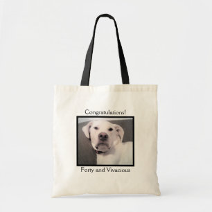 Bolsa Tote Engraçado, Grumpy, aniversário de 40 anos, branc