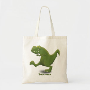 Bolsa Tote Engraçado humor de desenho animado com dinossauro