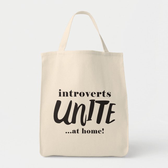 Bolsa Tote Engraçado Introverts a sacola (Frente)