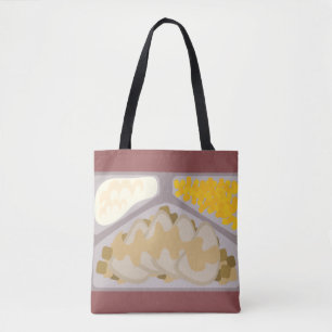 Bolsa Tote Engraçado Kitschy Retro Janto Congelado Ilustraç