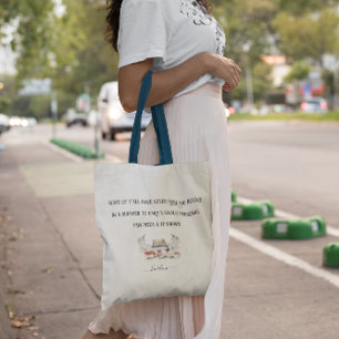 Bolsa Tote Engraçado Leitura de Verão Monograma