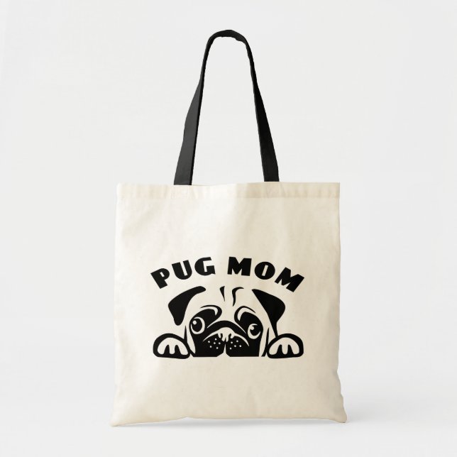 Bolsa Tote Engraçado Mãe Cão Cachorro Cachorro Cachorro Cacho (Frente)