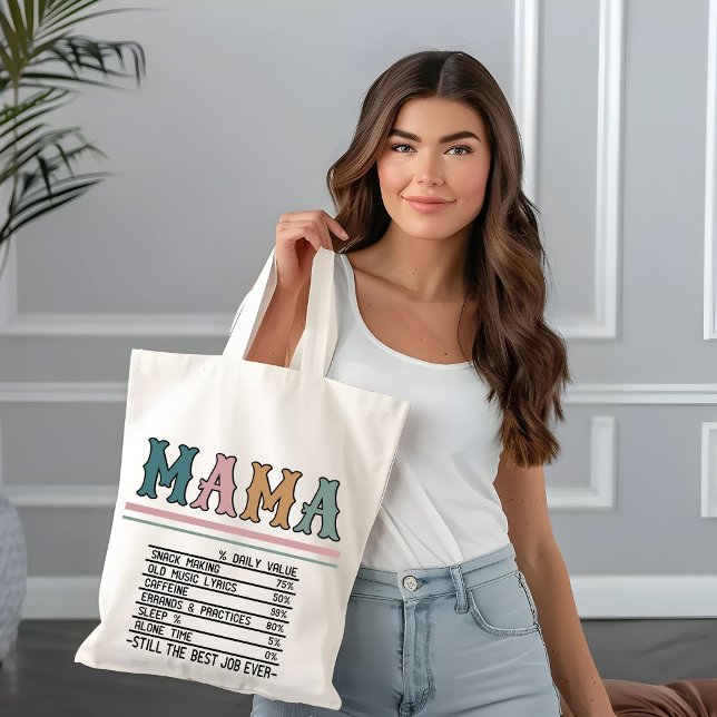 Bolsa Tote Engraçado Mãe diariamente Valor Dia de as mães Mãe (Criador carregado)