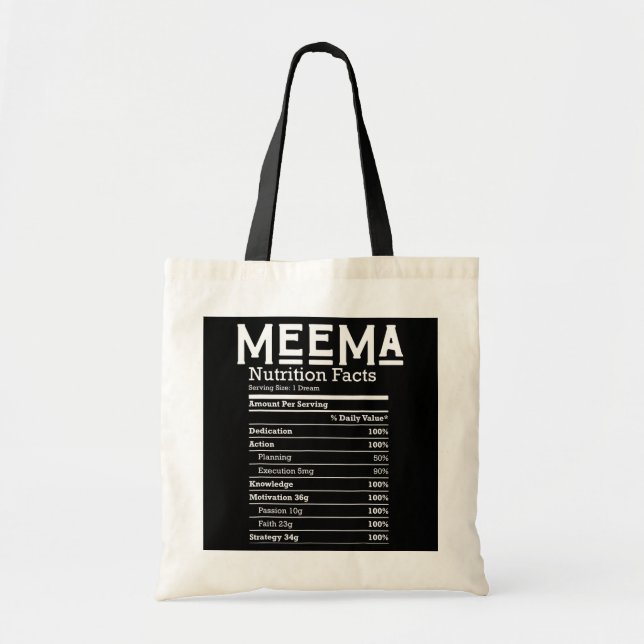 Bolsa Tote Engraçado Mãe Meema Dia de as mães Vovó Nana (Frente)