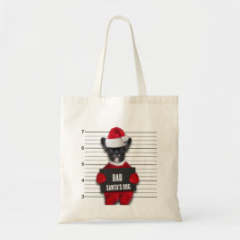 Bolsa Tote Engraçado Natal Mugshot Papai noel Mau