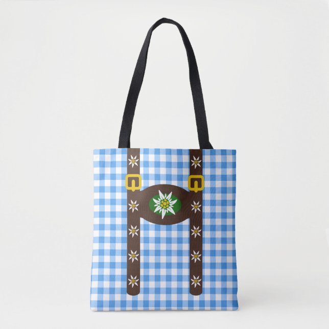 Bolsa Tote Engraçado Octoberfest Lederhosen Suspenders (Frente)
