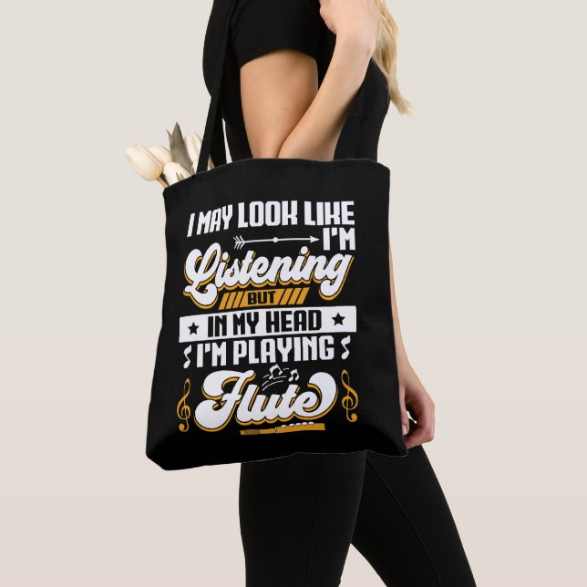 Bolsa Tote Engraçado ouvir na minha cabeça Estou tocando minh (Close Up)