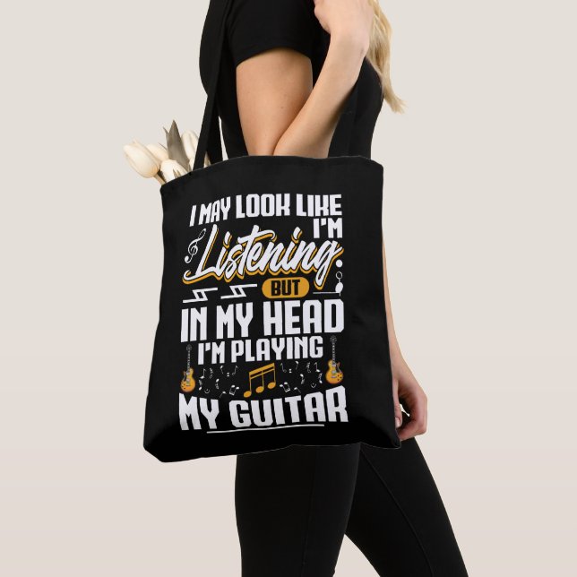 Bolsa Tote Engraçado ouvir na minha cabeça Estou tocando minh (Close Up)