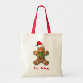 Bolsa Tote Engraçado Pão-Pão Com Papai Noel