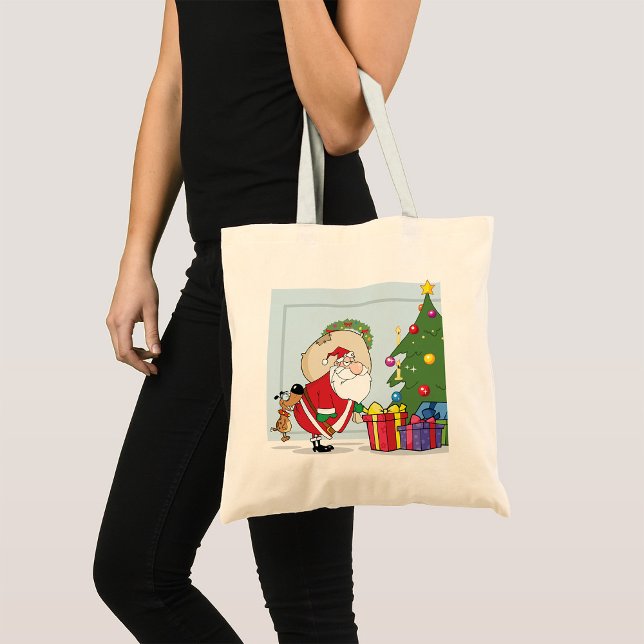 Bolsa Tote Engraçado Papai Noel Tote Bag (Criador carregado)