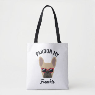 Bolsa Tote Engraçado, Pardon, meu Francês, Luz Falsa, Buldo
