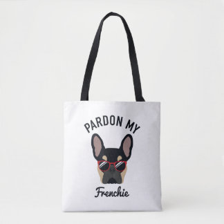Bolsa Tote Engraçado, Perdão, meu francês Black Tan French Bu