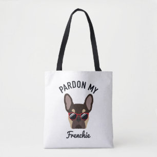 Bolsa Tote Engraçado Perdão, meu francês Brown Tan Buldog fra