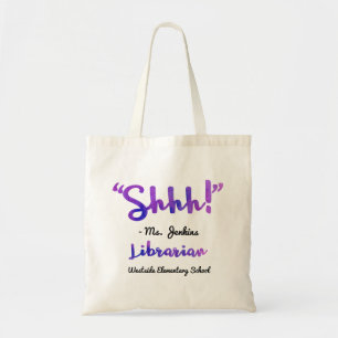 Bolsa Tote Engraçado personalizado Shhh! Citações do