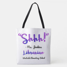 Bolsa Tote Engraçado personalizado Shhh! Citações do
