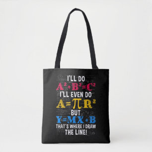 Bolsa Tote Engraçado Professor de Matemática Humor Algebra Pi