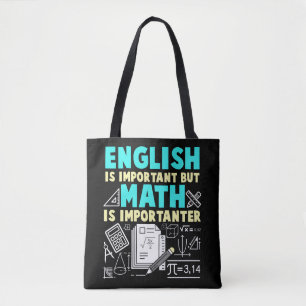 Bolsa Tote Engraçado Professor de Matemática Piada Escola d