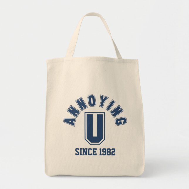 Bolsa Tote Engraçado Que Te Chupa, Azul (Frente)