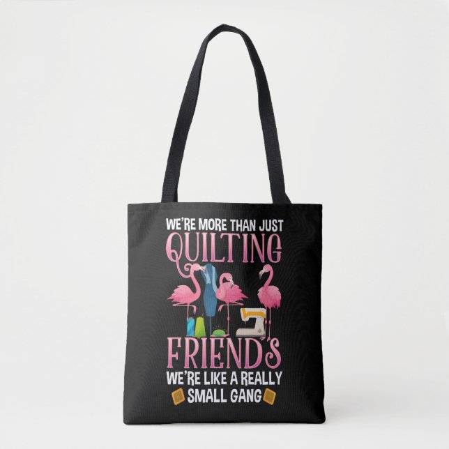 Bolsa Tote Engraçado Quilting Amigos Presente para Garotas Qu (Frente)