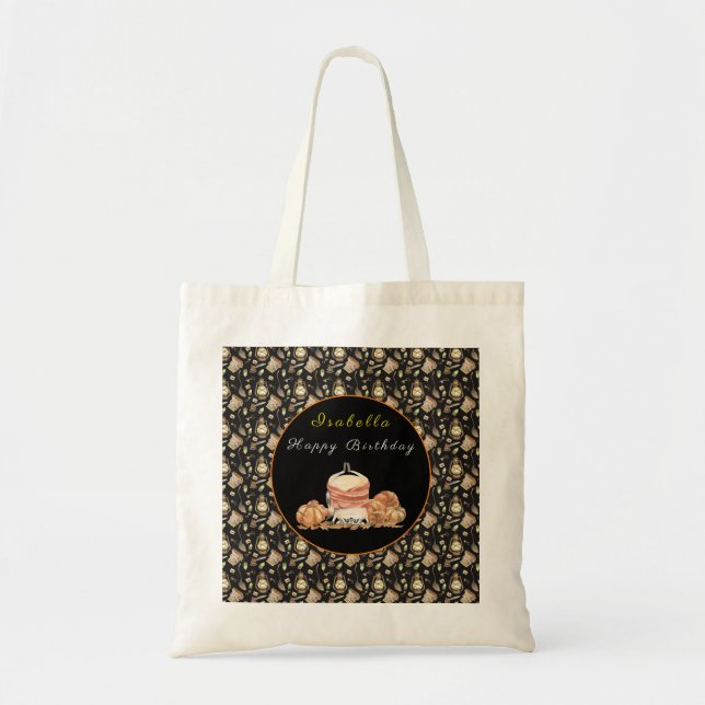 Bolsa Tote Engraçado Raccoon Personalize Texto e Cor (Frente)